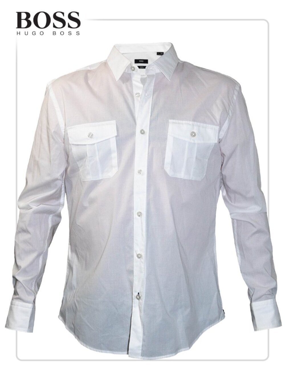 Hugo Boss Men's White Button Down Shirt (size  XL)